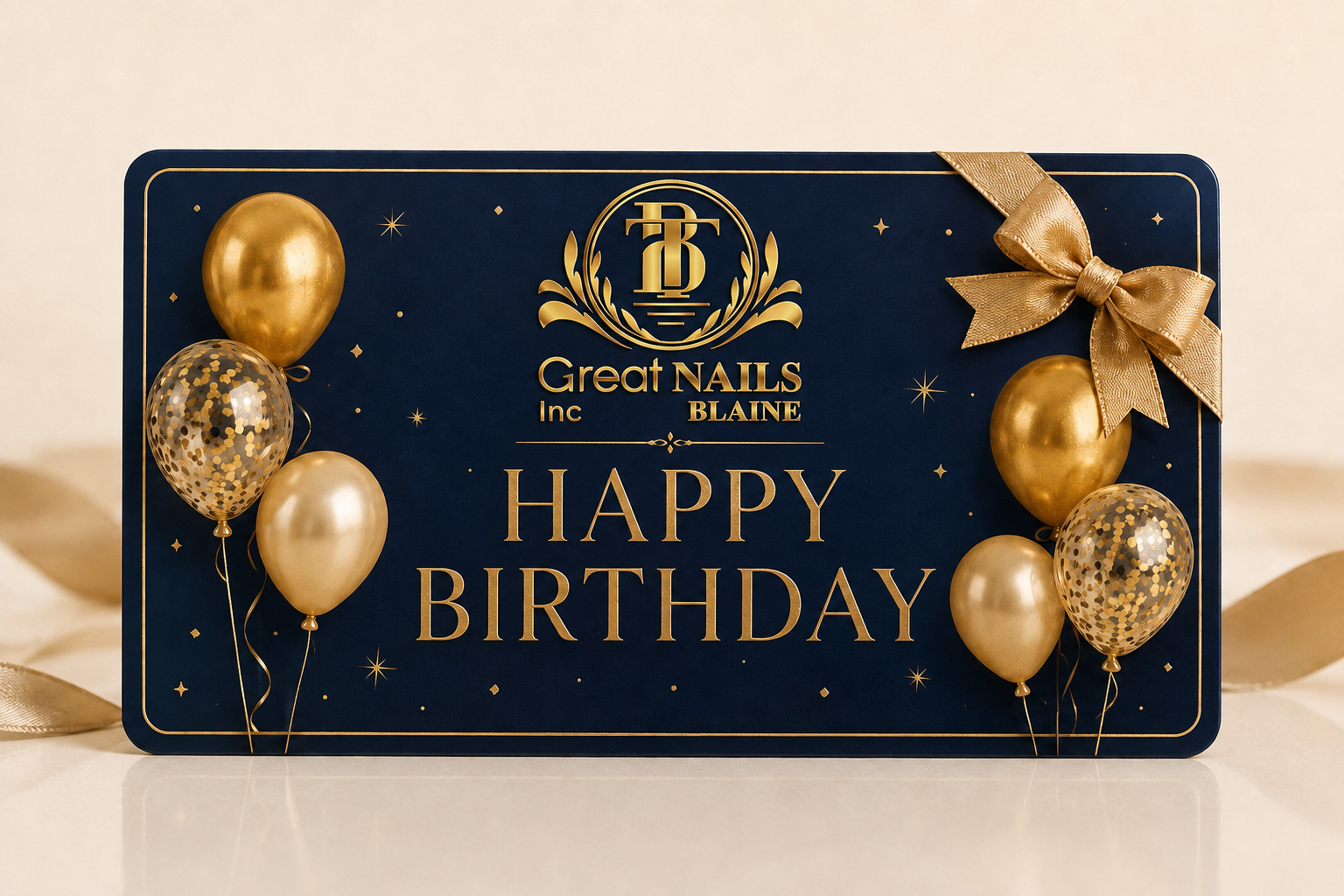Great Nails Happy Birthday digital gift card design