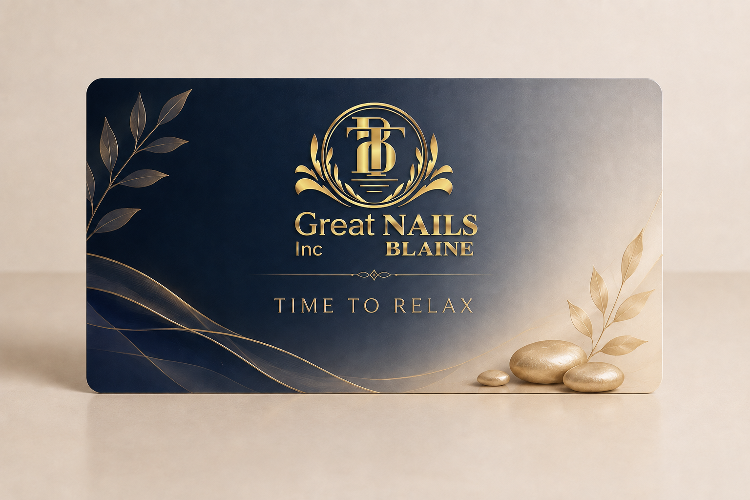 Great Nails Time to Relax digital gift card design