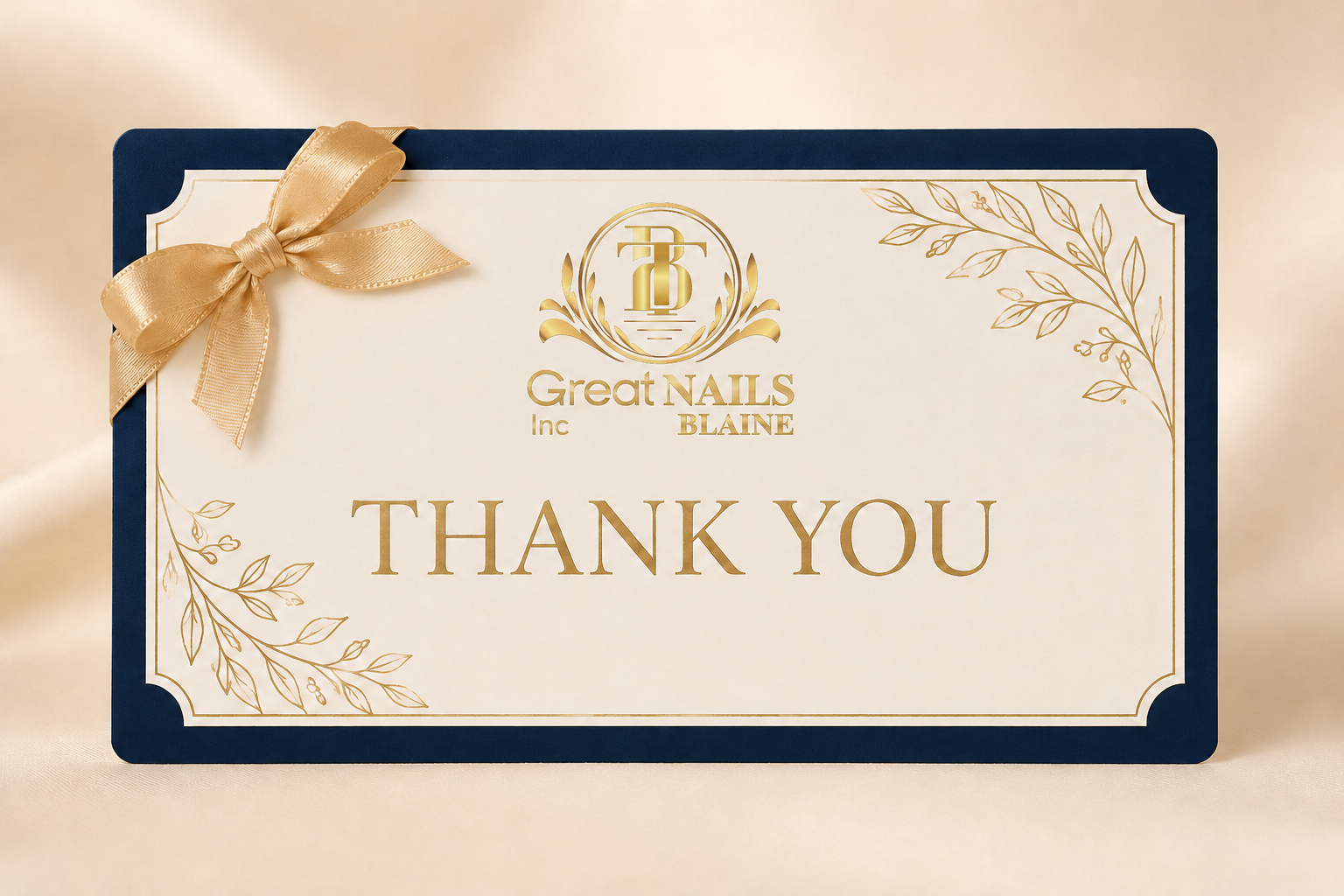 Great Nails Thank You digital gift card design