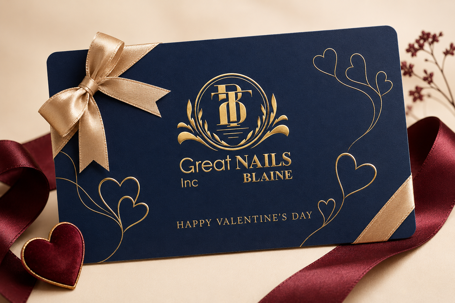Great Nails Valentine's Day digital gift card design